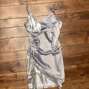 Beautiful, silver mini dress!